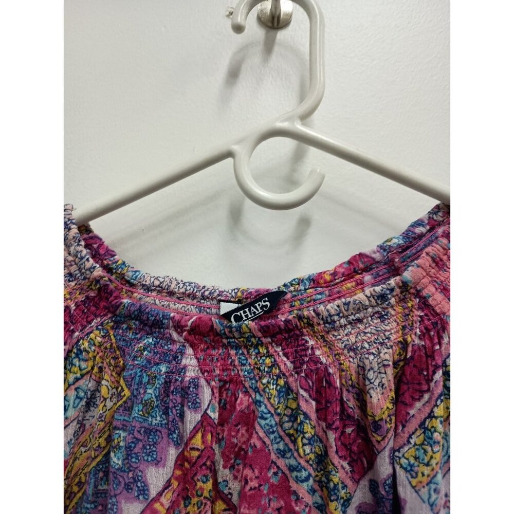 Chaps Multicolor Patterned Blouse - Picture 5 of 11